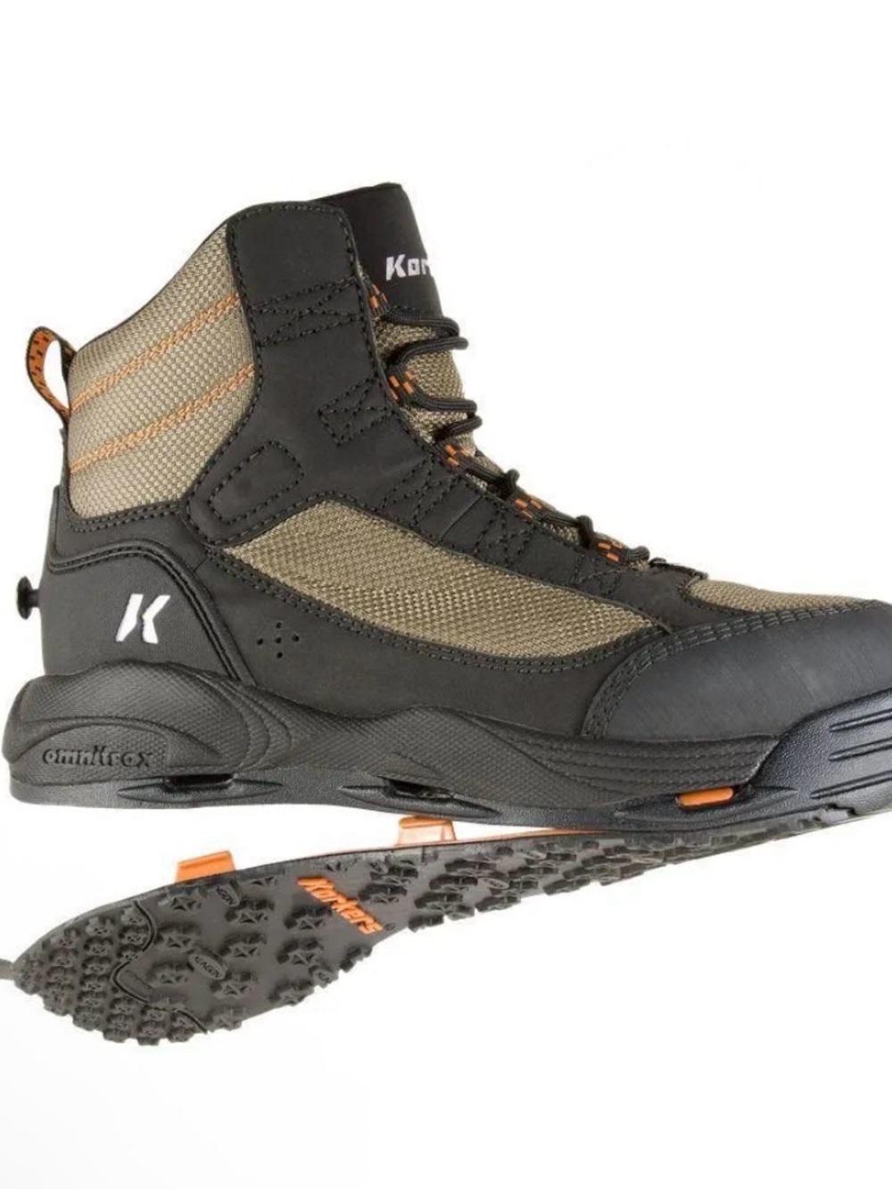 Korkers Greenback Wading Boot Felt & Kling-On Soles 13M Hybrid Fishing Boots Men